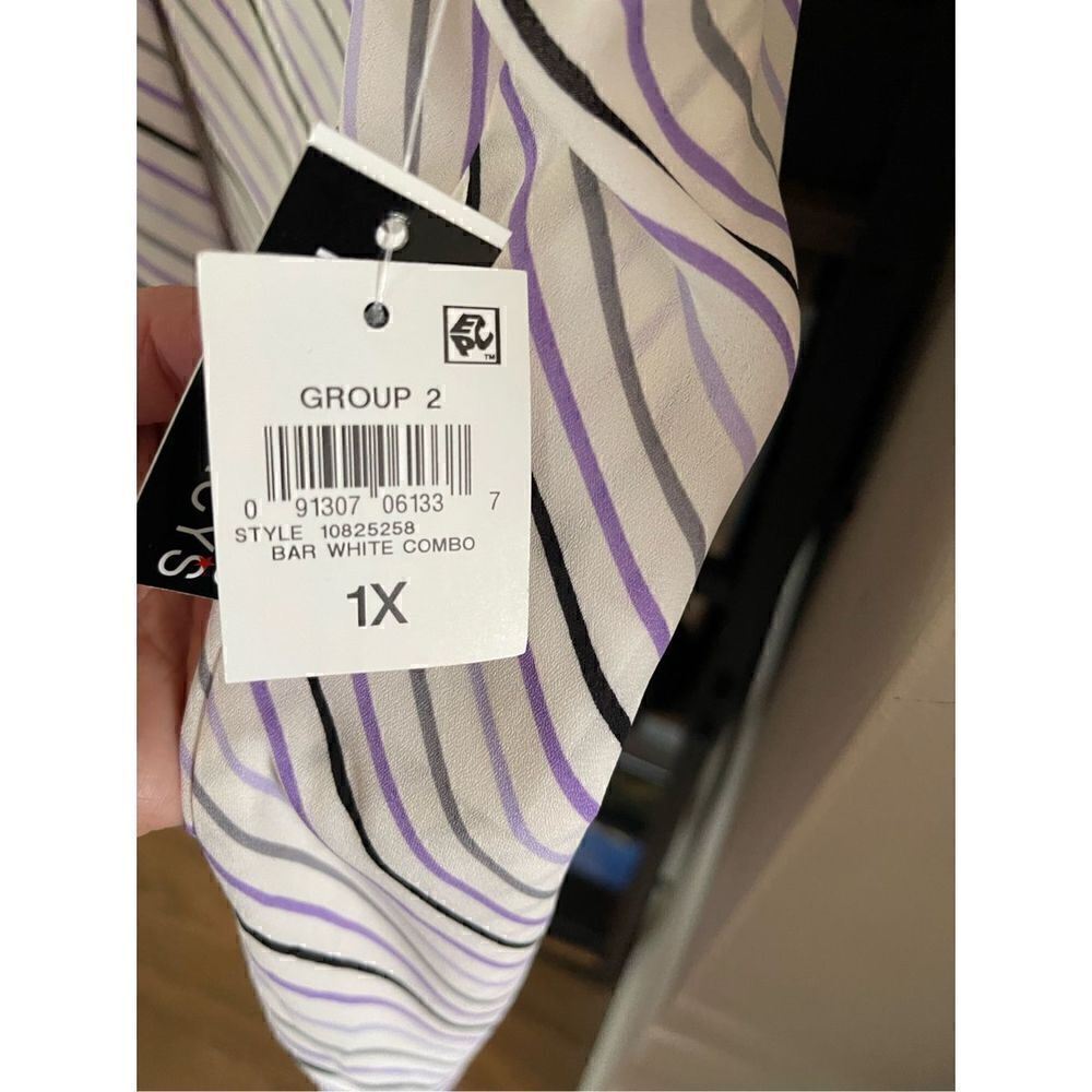 BAR III Women's Striped Tie-Neck Top - Picture 6 of 6
